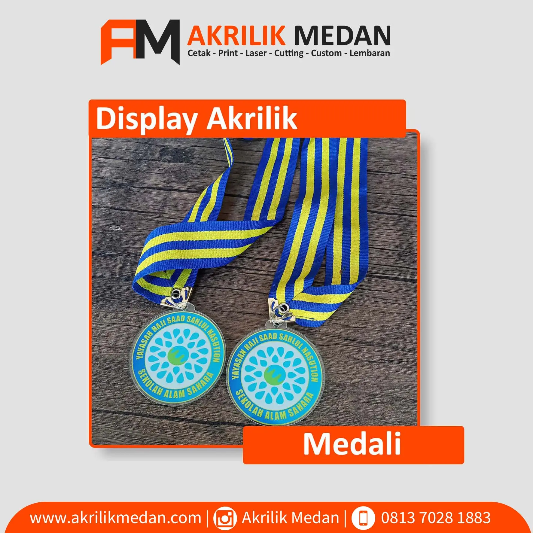 Medali Akrilik Custo.