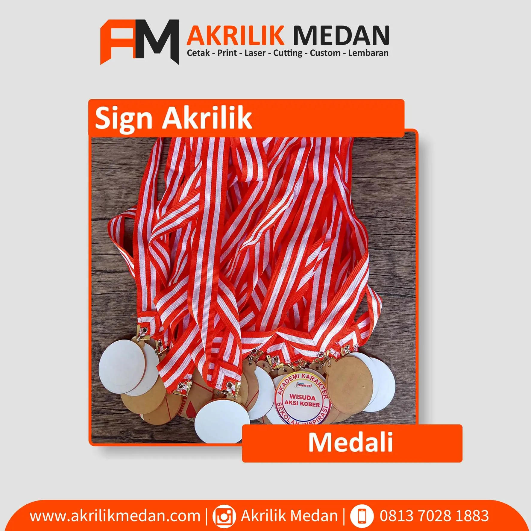 Medali Akrilik Eksklusif: Pilihan Hadiah Kompetisi yang Modern dan Elegan