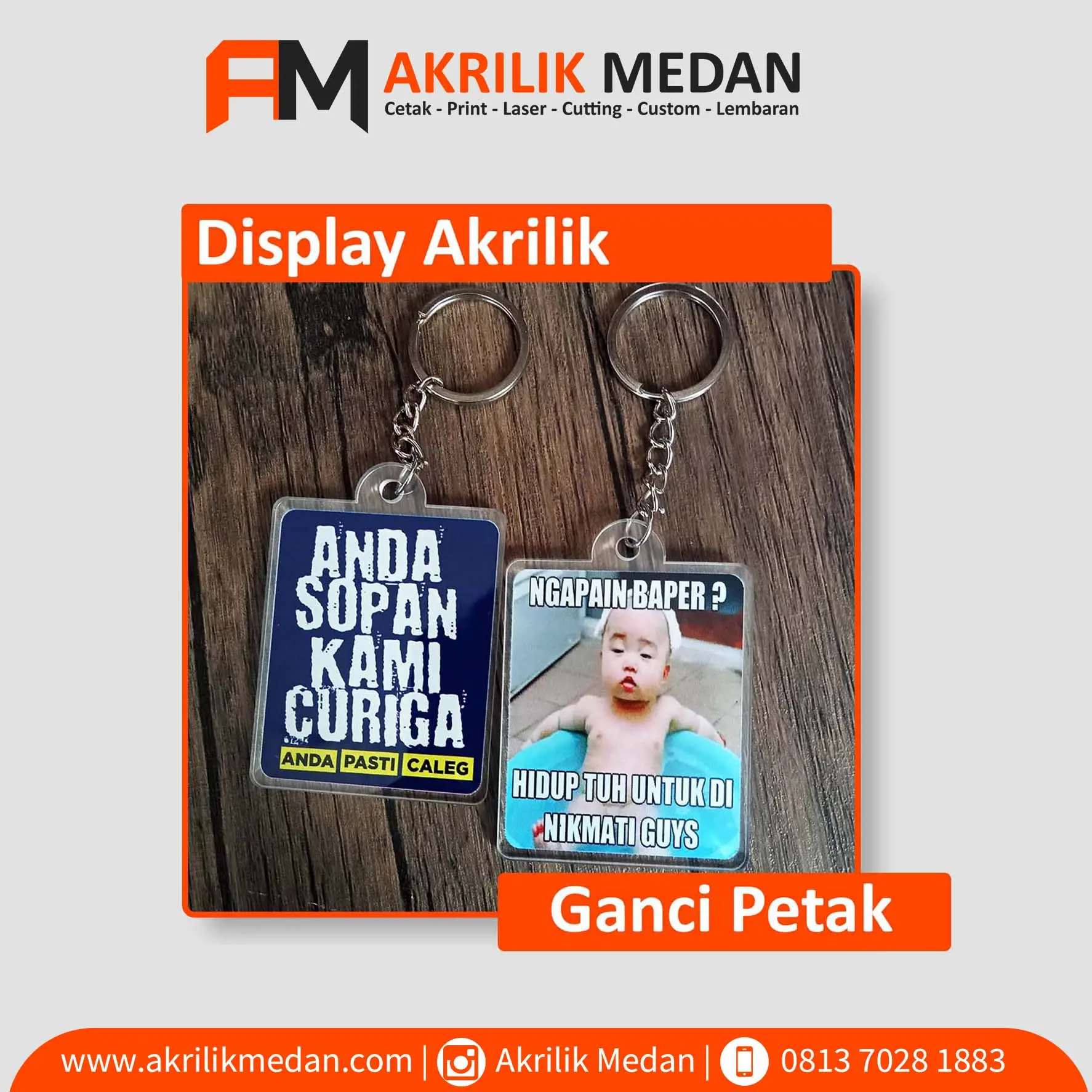 Gantungan Kunci Akrilik: Merchandise Murah tapi Mewah untuk Promosi Brand
