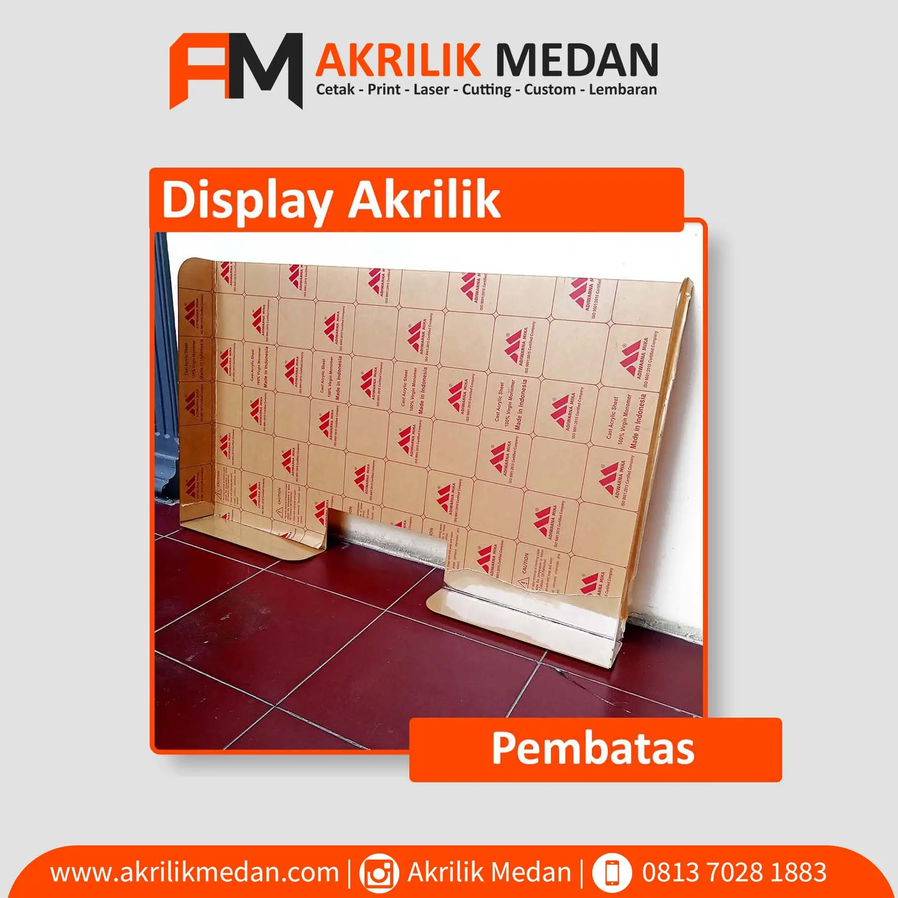Panduan Memilih Pembatas Akrilik Sesuai Kebutuhan Ruangan Anda