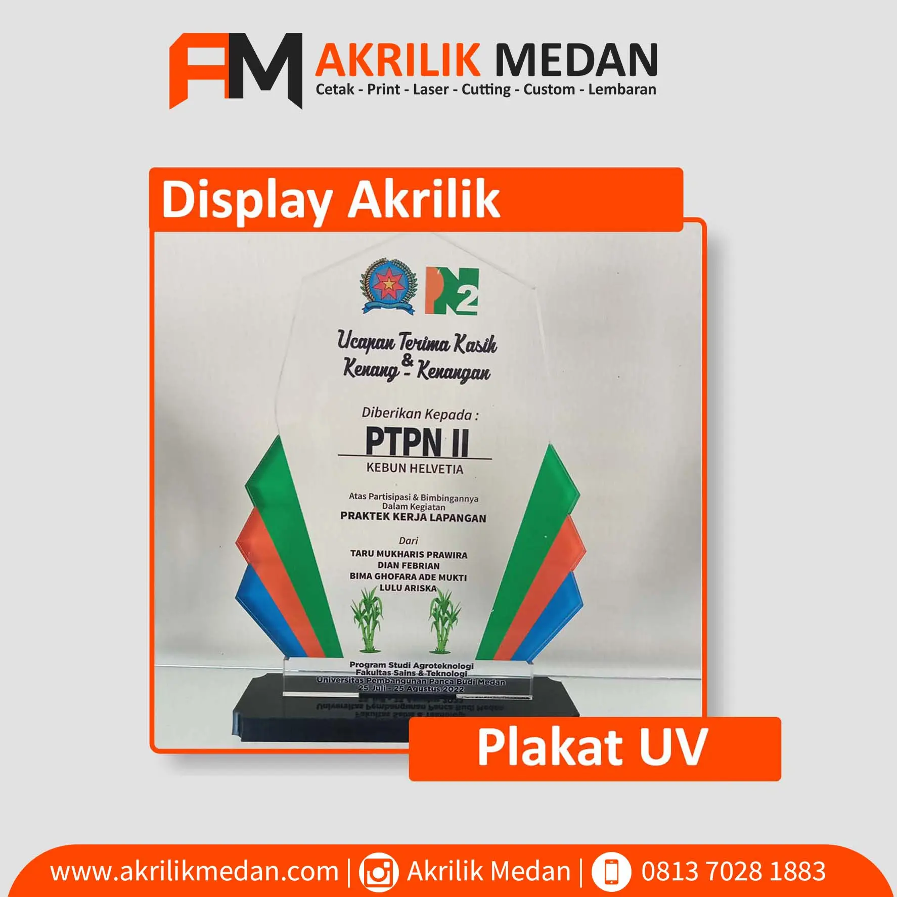 Plakat Akrilik Eksklusif: Cara Elegan Menghargai Prestasi & Dedikasi