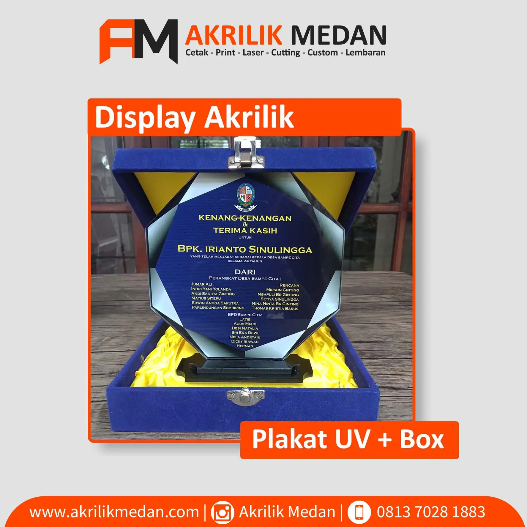 Plakat Akrilik Premium: Hadiah Modern untuk Acara Penting Anda