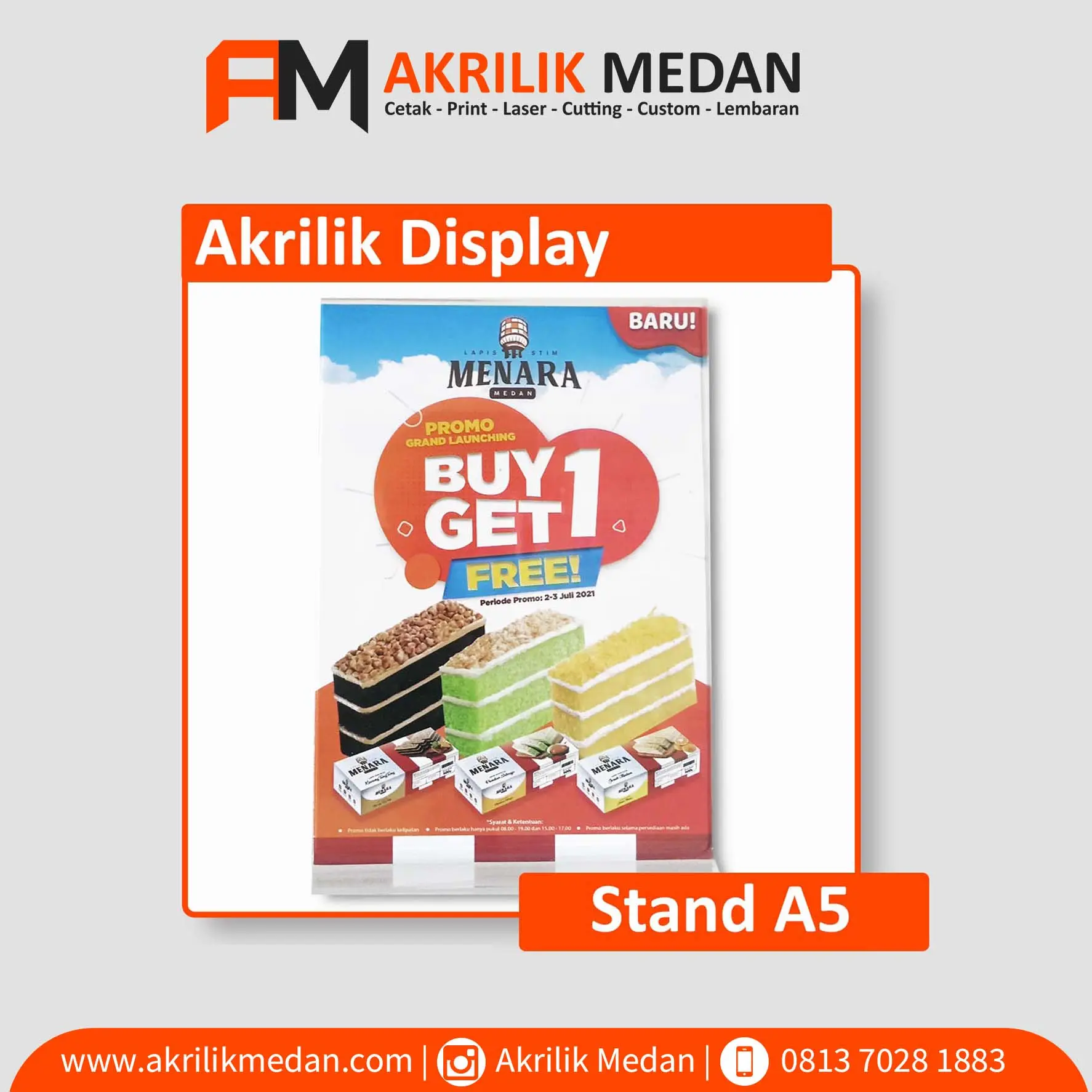 Menu Standing Akrili.