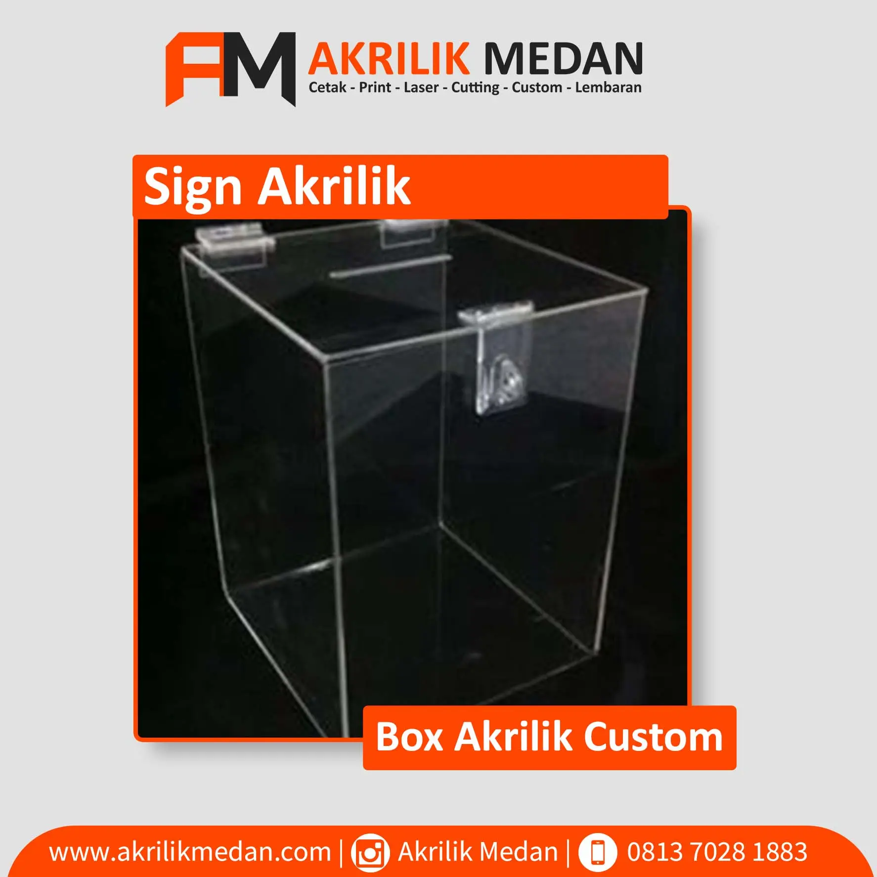 Kotak Kritik & Saran Event dari Akrilik