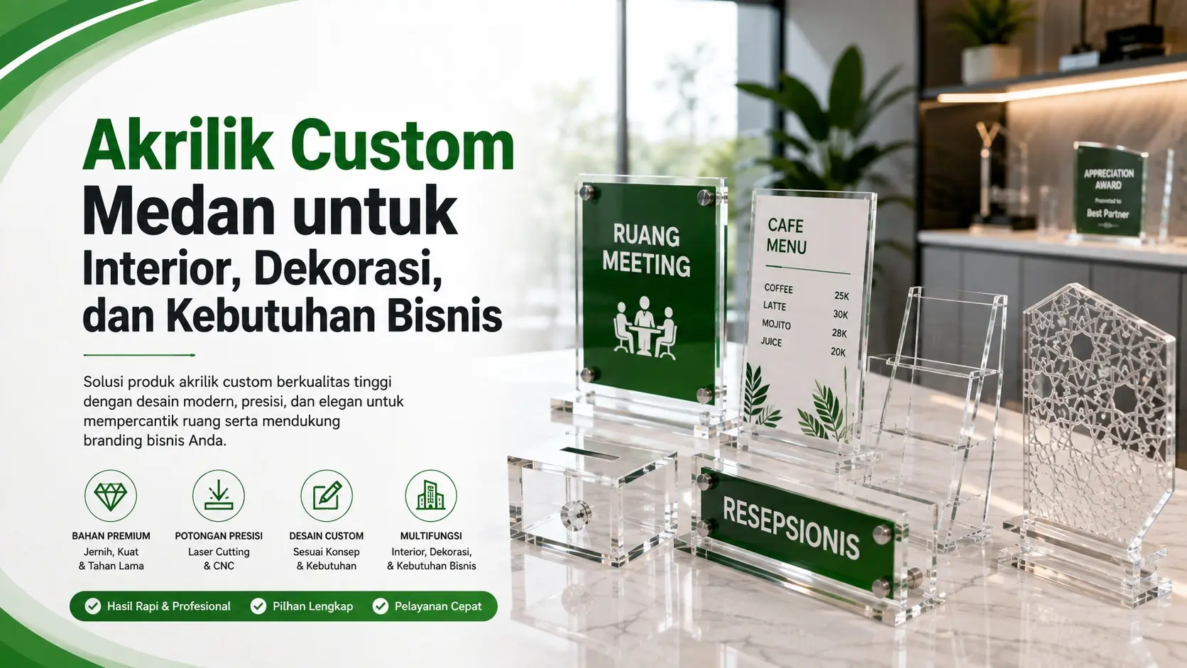 Akrilik Custom Medan.