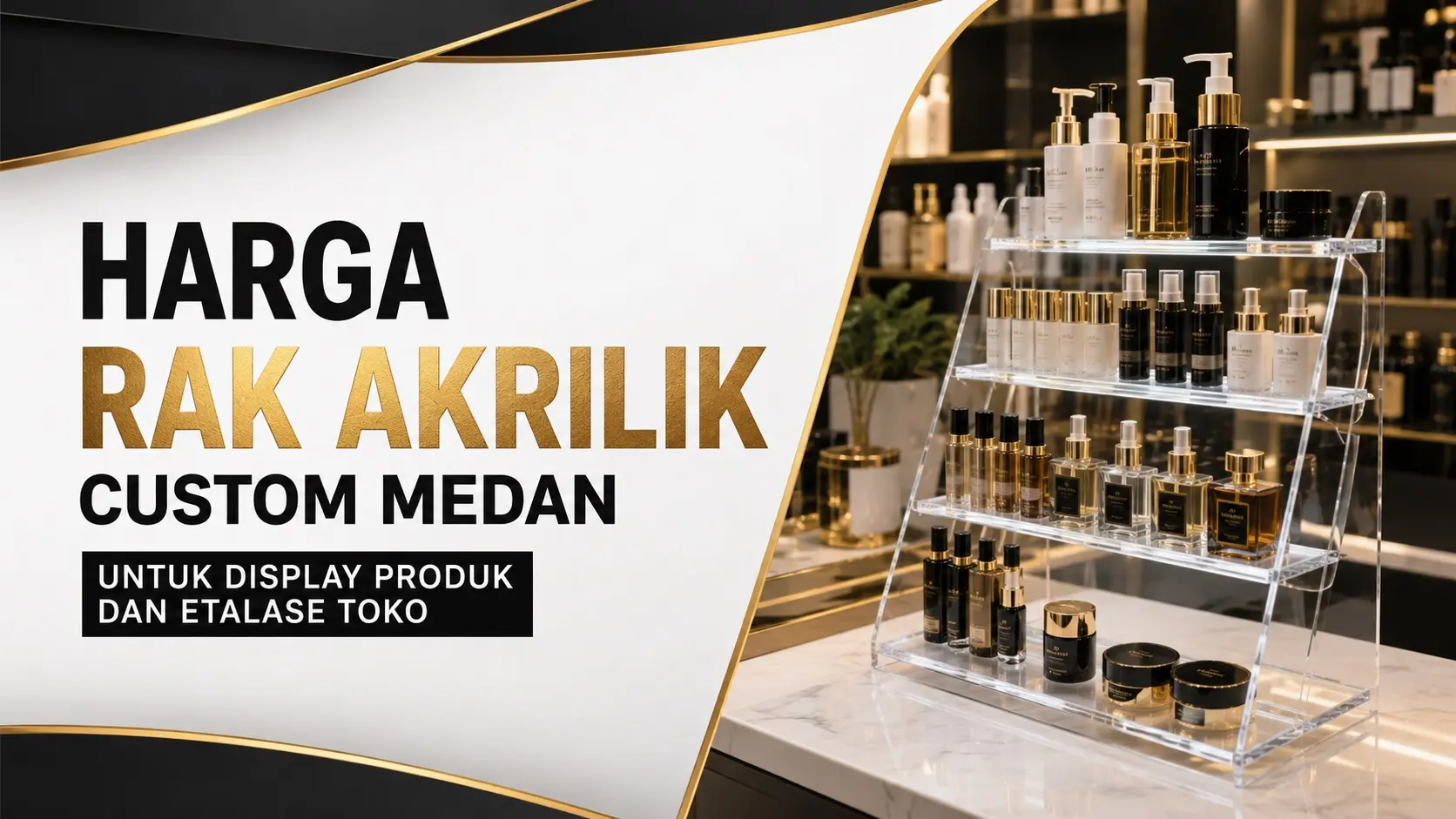Harga Rak Akrilik Custom Medan untuk Display Produk dan Etalase Toko