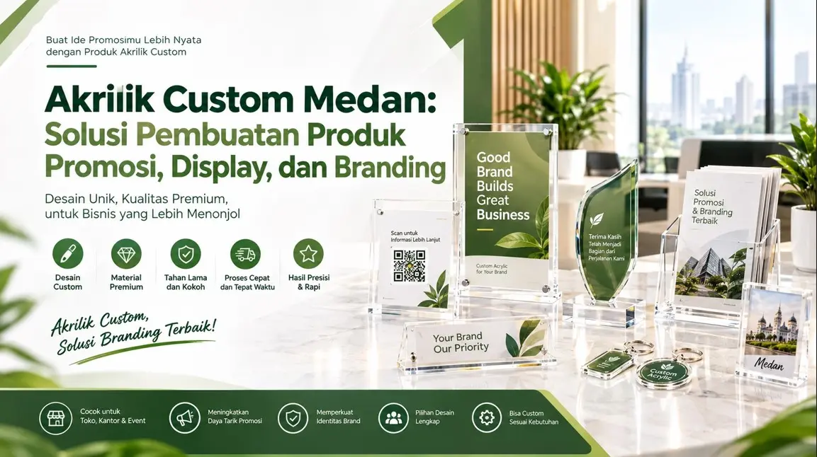 Akrilik Custom Medan: Solusi Pembuatan Produk Promosi, Display, dan Branding