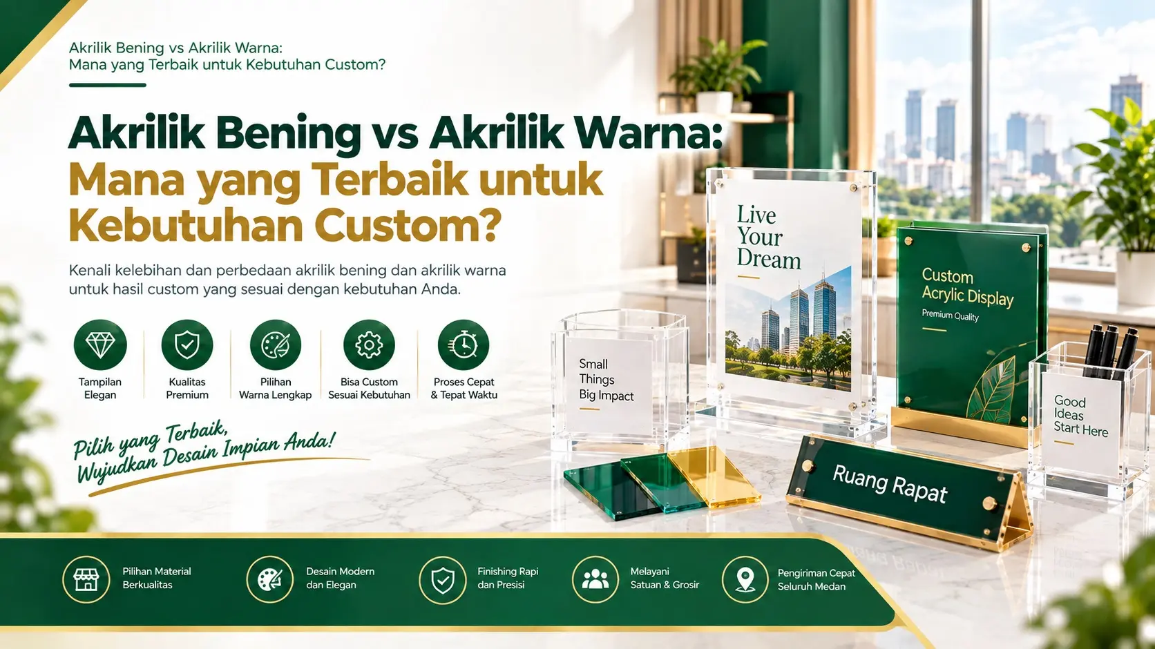  Akrilik Bening vs Akrilik Warna Mana yang Terbaik untuk Kebutuhan Custom
