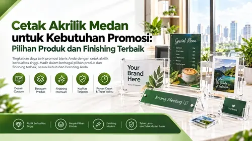 Cetak Akrilik Medan untuk Kebutuhan Promosi Pilihan Produk dan Finishing Terbaik