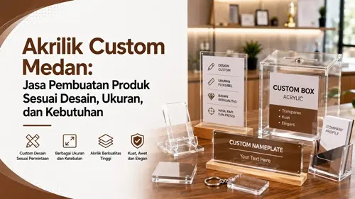 Akrilik Custom Medan Jasa Pembuatan Produk Sesuai Desain Ukuran dan Kebutuhan