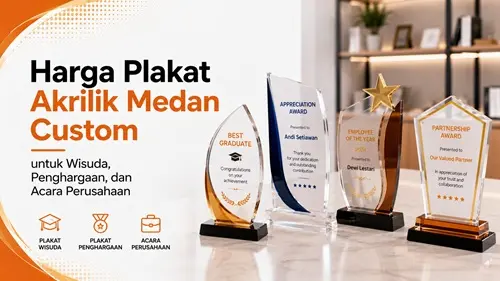 Harga Plakat Akrilik Medan Custom untuk Wisuda Penghargaan dan Acara Perusahaan