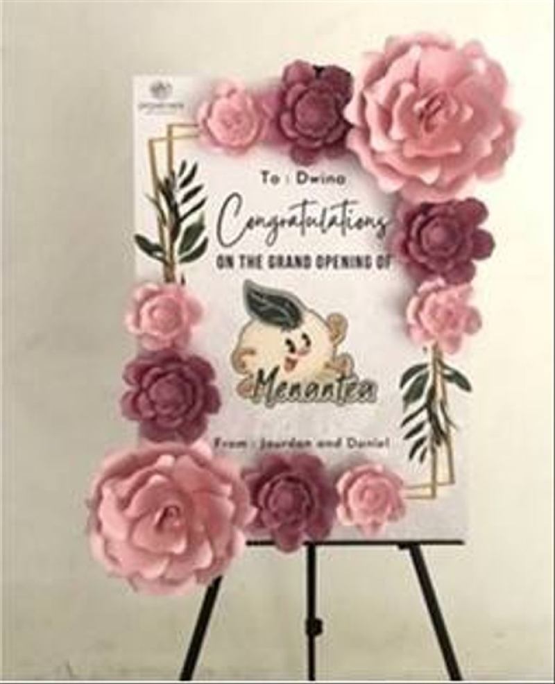 Papan Bunga Akrilik .
