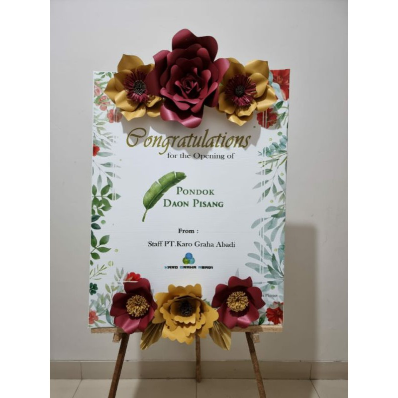 Papan Bunga Akrilik .