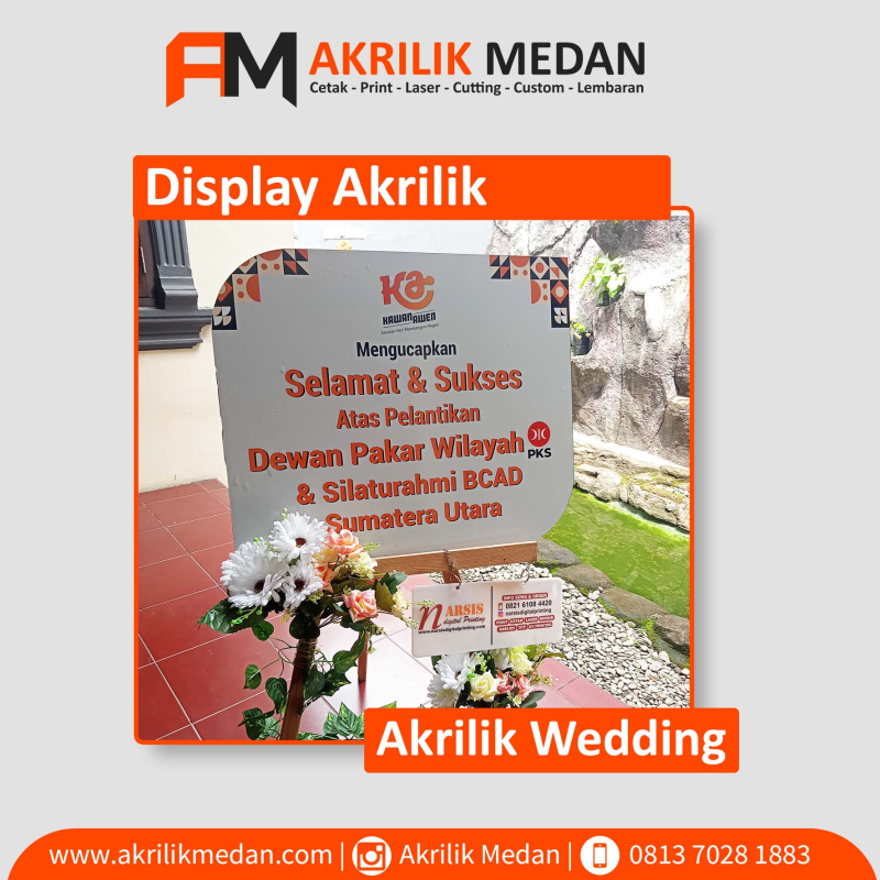Akrilik Ucapan Weddi.