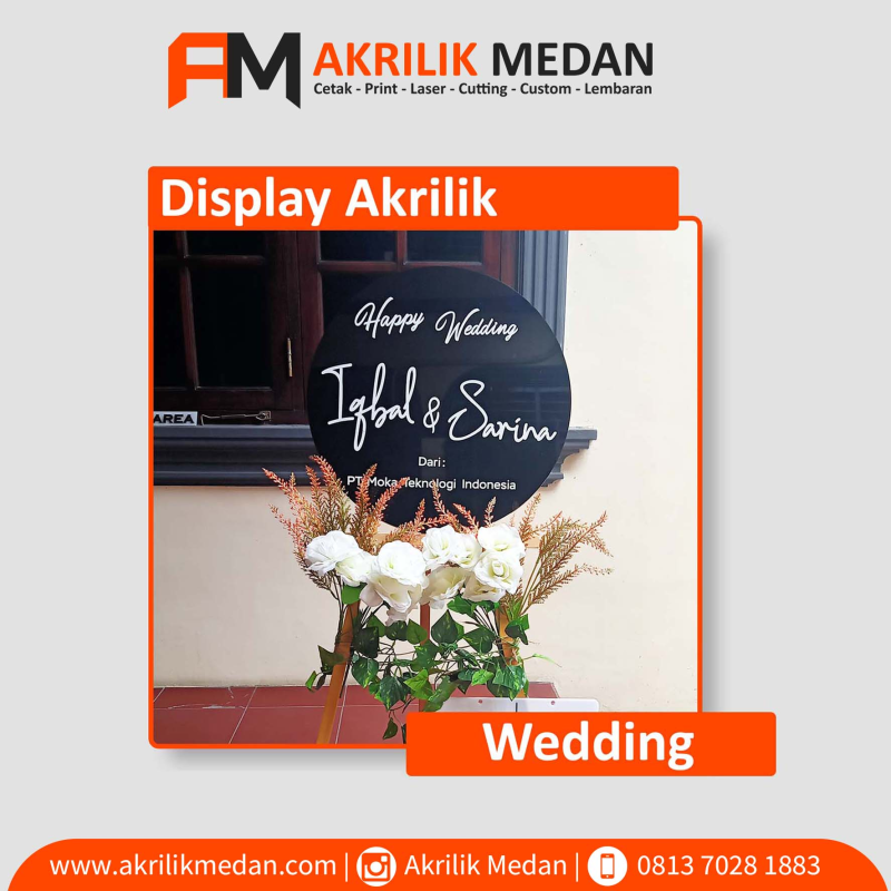 Akrilik Ucapan Weddi.