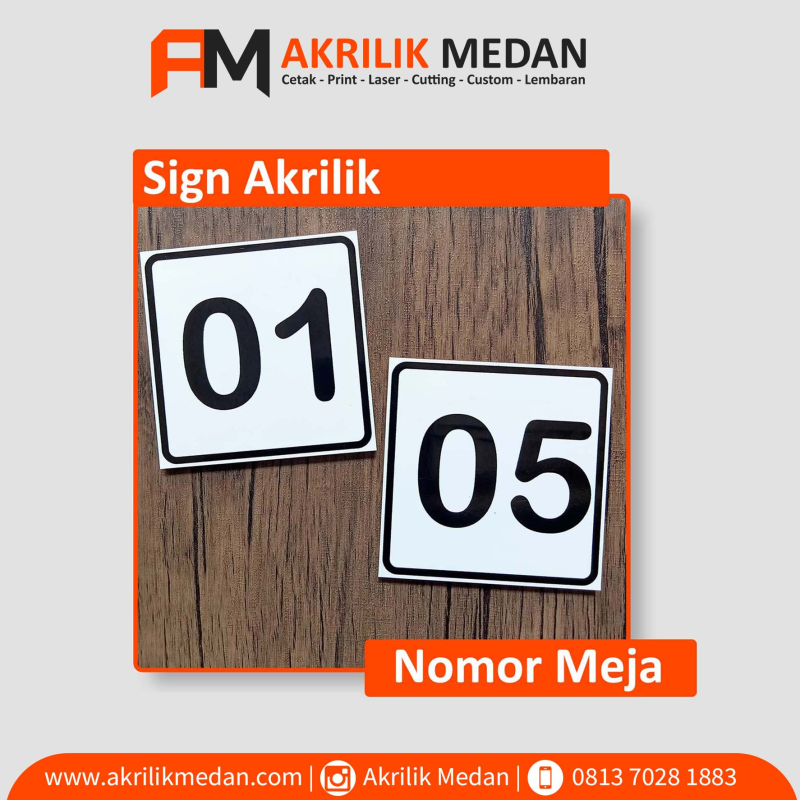 Nomor Meja Akrilik: .