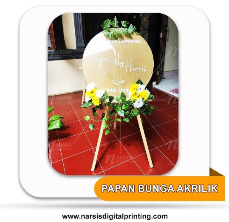 Papan Bunga Akrilik .