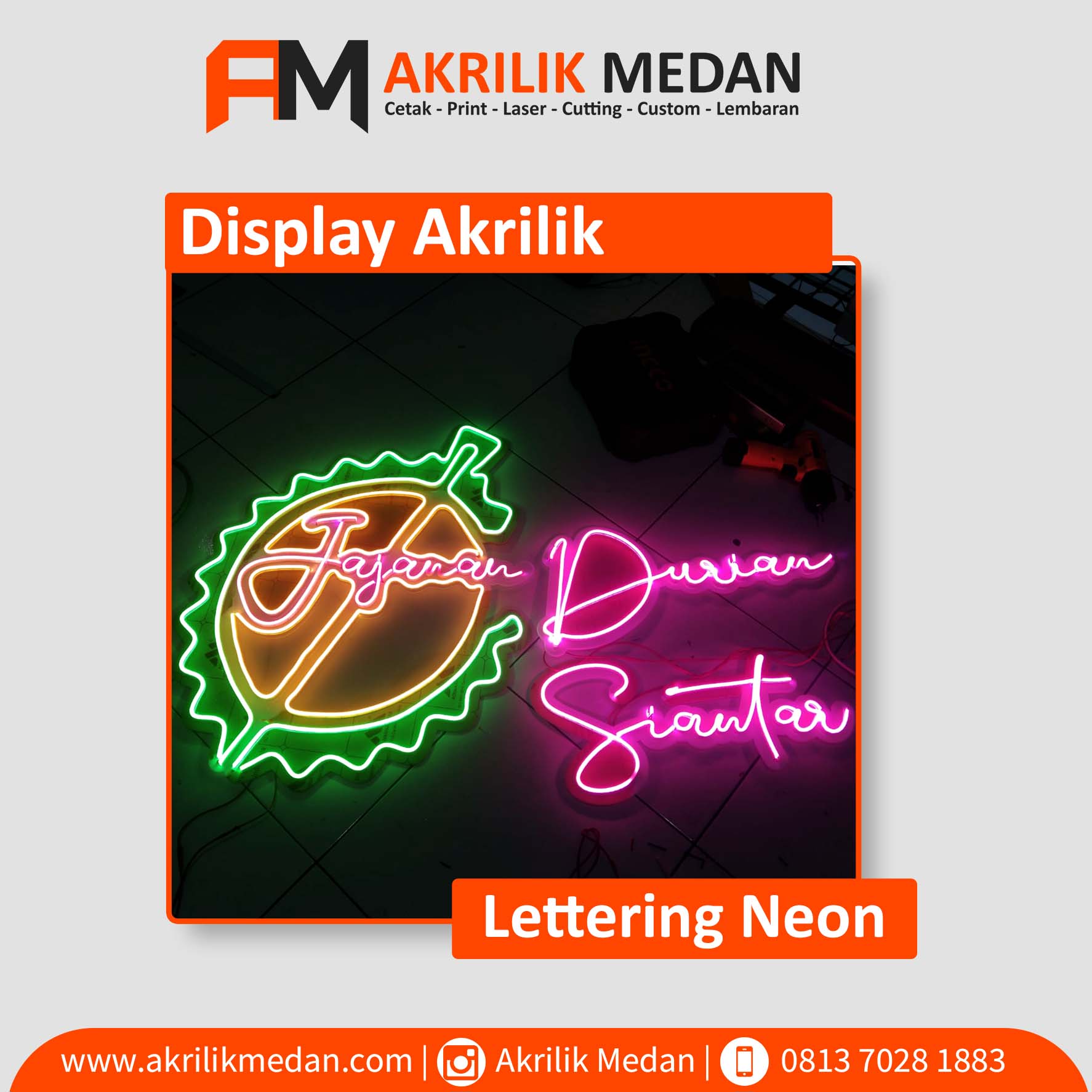 Lettering Neon Akrilik