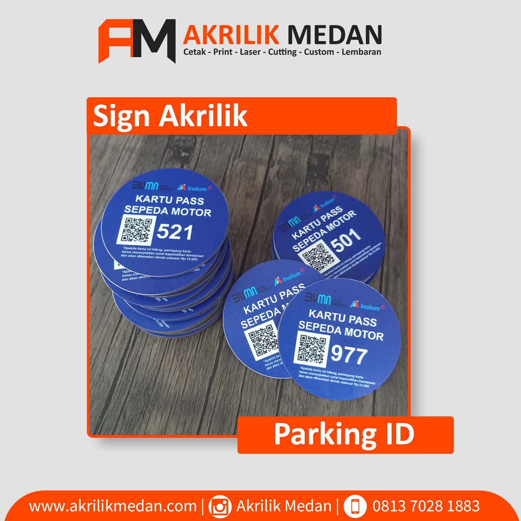 Parkir ID Akrilik