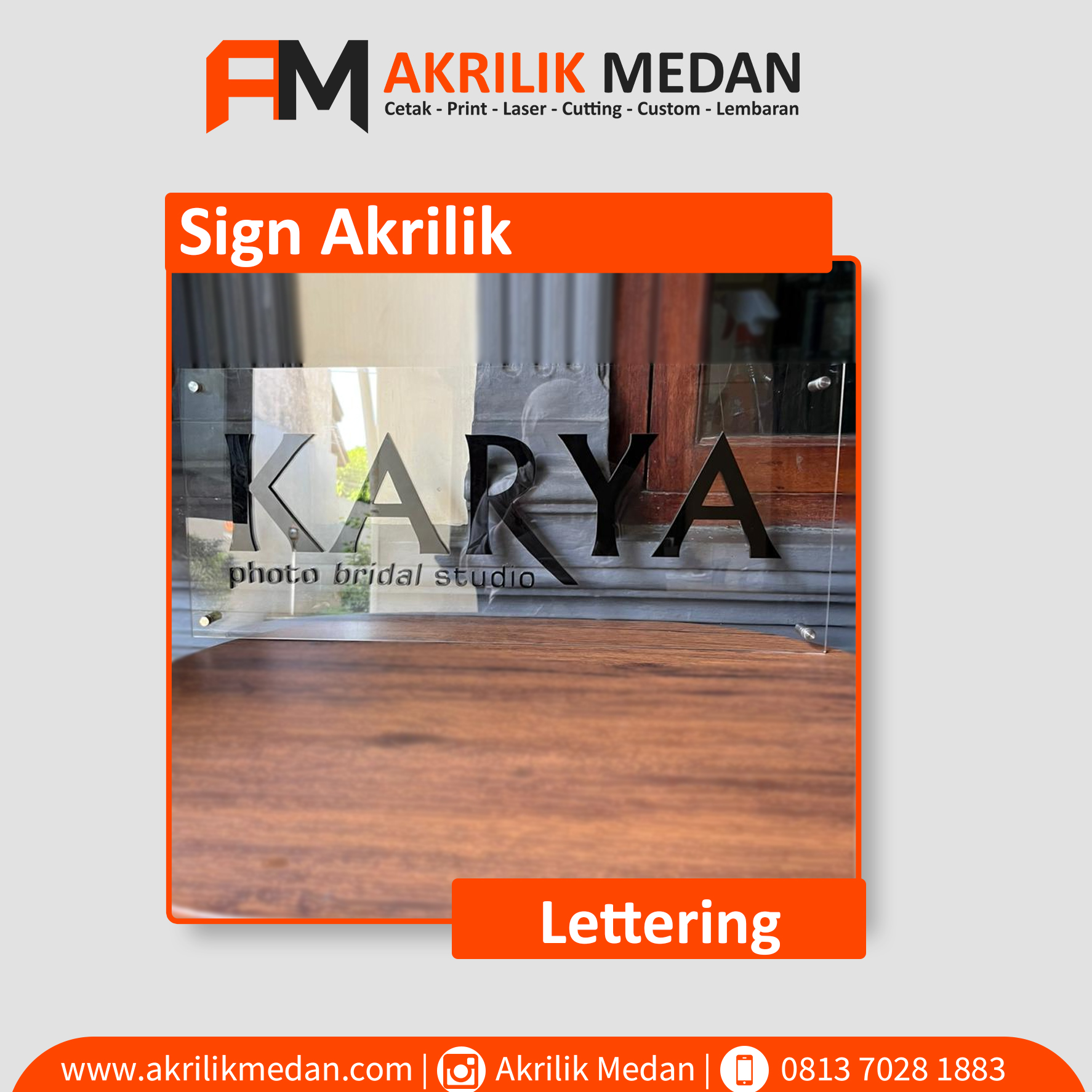 Sign Akrilik Frame
