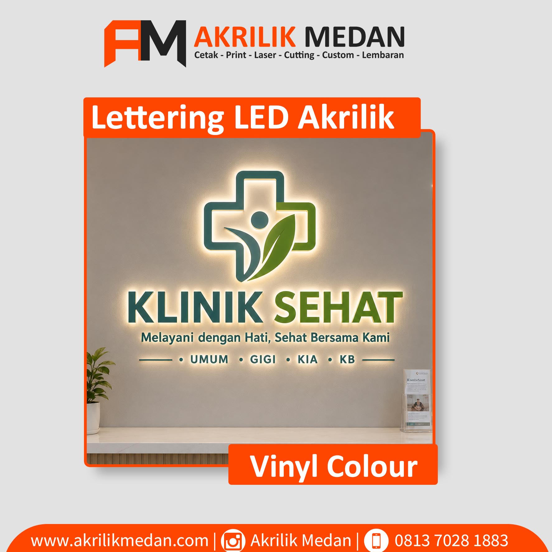 Lettering LED Akrilik